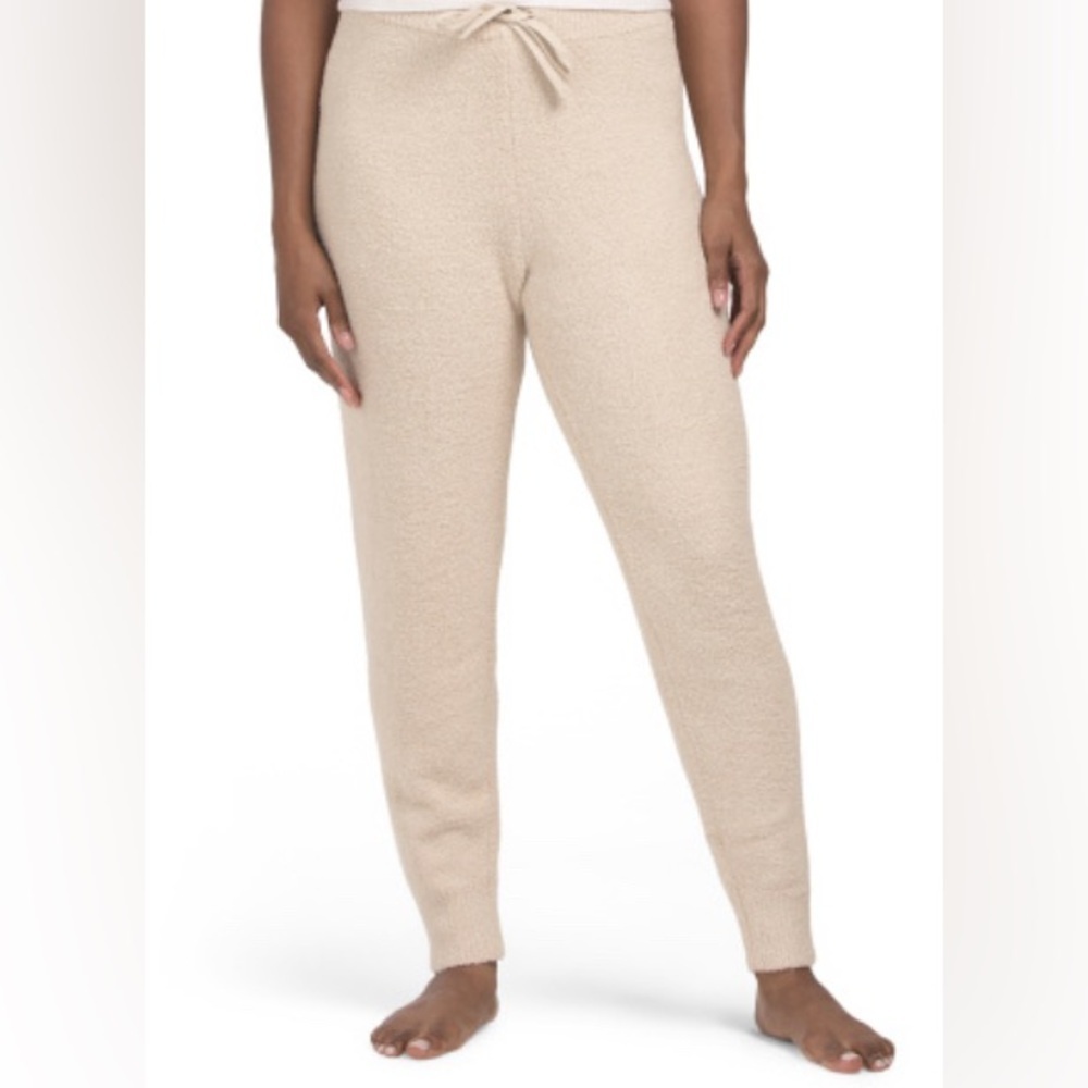 Natori Edit Luna Mellow Knit Joggers Size XL in Cream NWOT